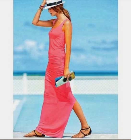 Victoria's Secret Dresses & Skirts - VICTORIA'S SECRET tanktop side ruched maxidress XS